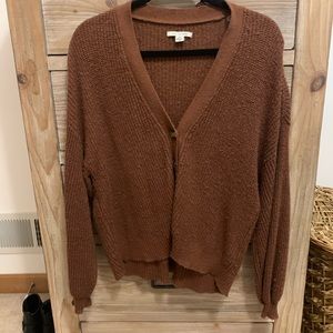 American Eagle Brown Knit Cardigan